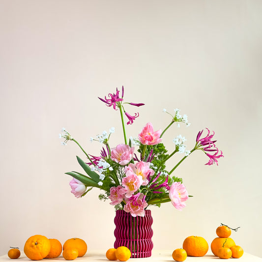 Pink Blossom Vase Arrangement