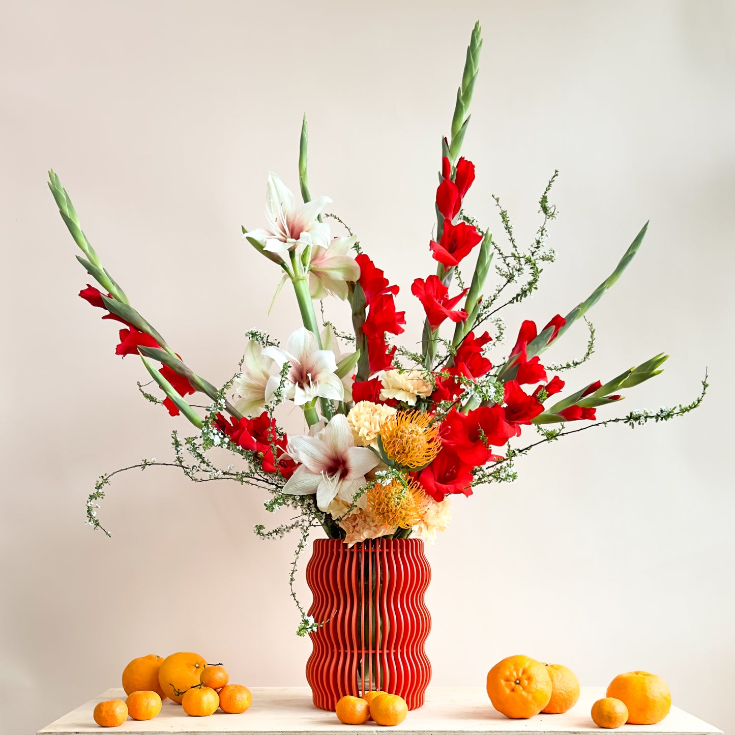 Prosperous Tangerine Lunar New Year Vase Arrangement